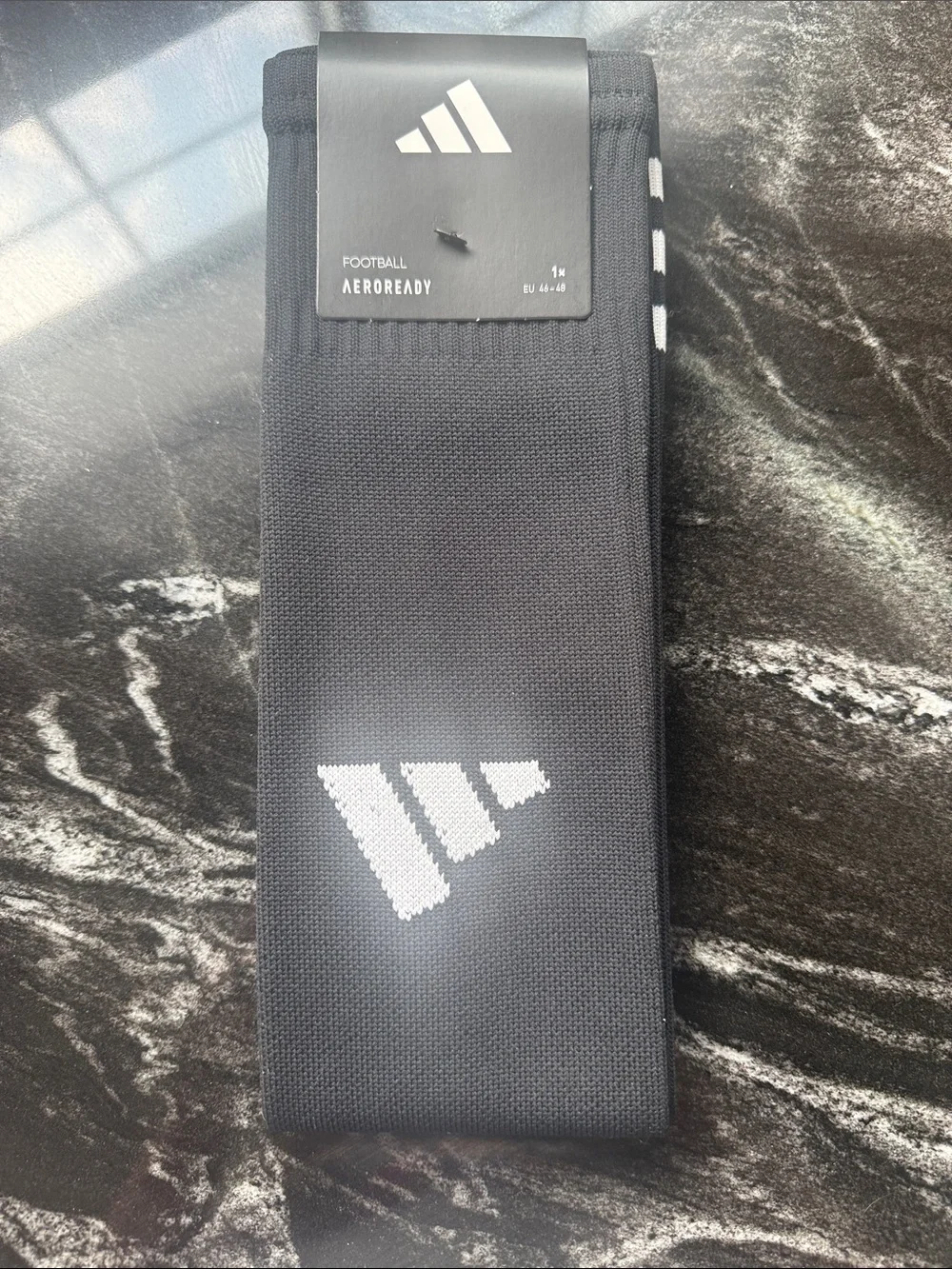 adidas Black leg sleeves Socks with White Logo - 5 Pairs